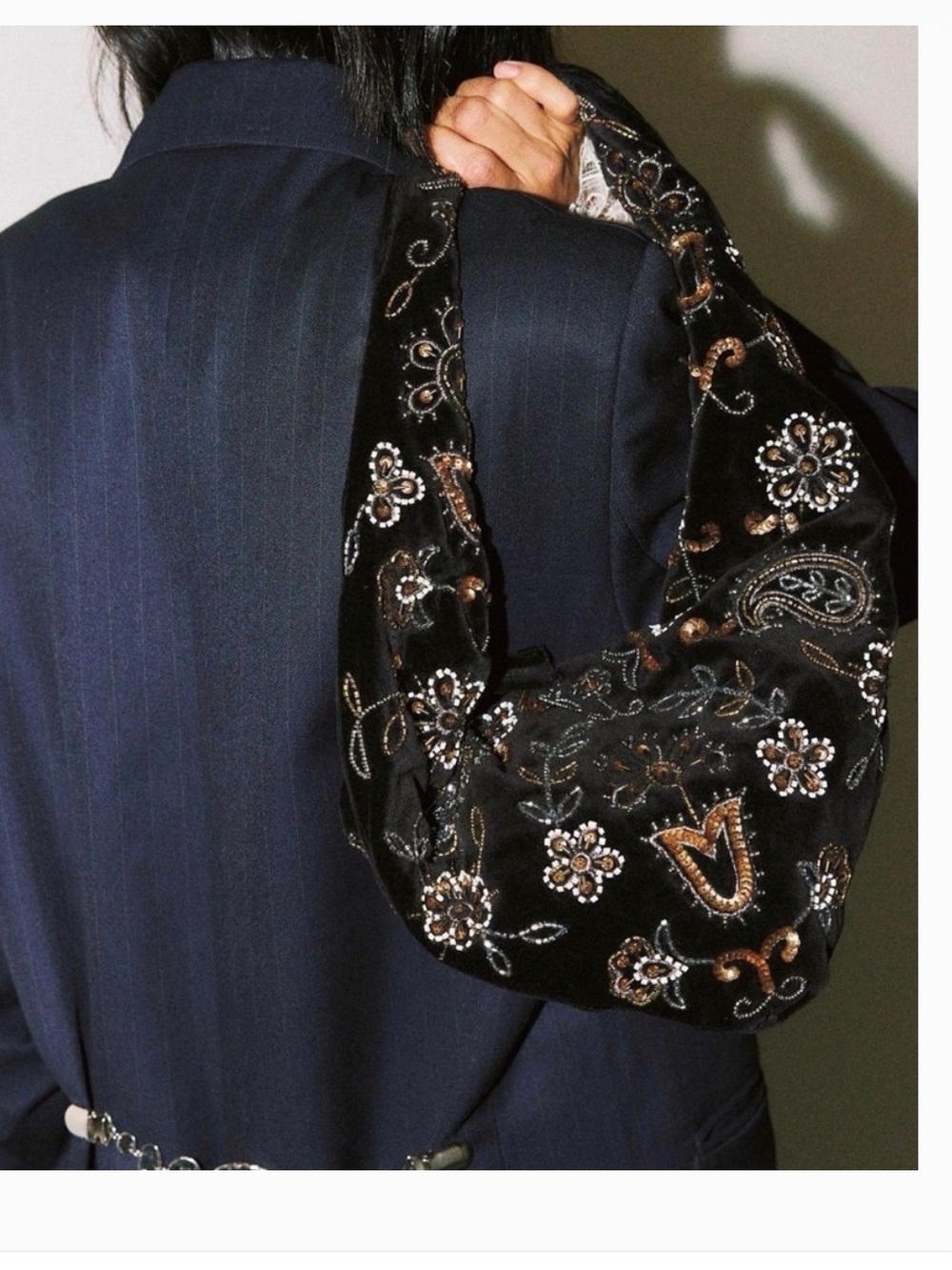 Free People Nashville Nights Velvet Beaded Bag - Picture 6 of 13